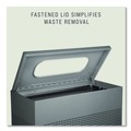 Trash & Waste Bins | Rubbermaid Commercial FGSR18EPLSM 40 gal. Designer Line Steel Square Silhouettes Receptacle - Silver image number 2