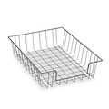 Office Jansan | Fellowes Mfg Co. 60112 10 in. x 14.13 in. x 3 in. 1 Section Letter Size Files Wire Desk Tray Organizer - Black image number 0