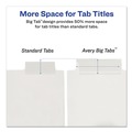  | Avery 11835 Big Tab 11 in. x 8.5 in. 5-Tab Insertable Plastic Dividers - Clear (1-Set) image number 3