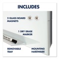 Office & Office Supplies | Quartet G7442E Element Aluminum Frame 74 in. x 42 in. Glass Dry-Erase Board - White/Silver image number 8