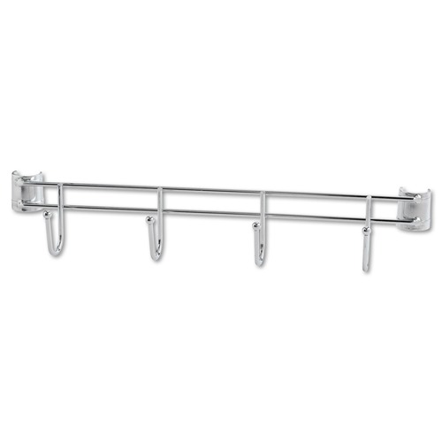 Office Filing Cabinets & Shelves | Alera ALESW59HB418SR 18 in. Deep 4-Hook Bars for Wire Shelving - Silver (2-Piece/Pack) image number 0