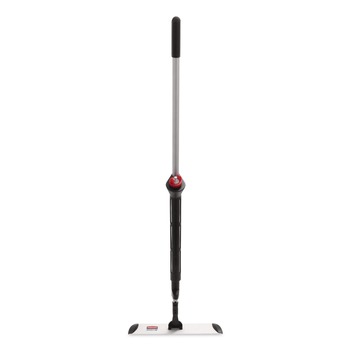 Rubbermaid Commercial HYGEN Pulse 17 in. x 52 in. Microfiber Spray Mop System - Black