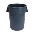 Trash Cans | Boardwalk 3485199 44-Gallon Round Plastic Waste Receptacle - Gray image number 0