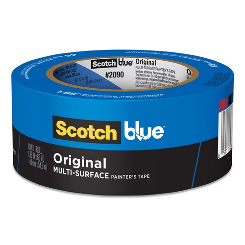 Packing Tapes | 3M 2090-48NC 2 in. x 60 yds 3 in. Core Original Multi-Surface Painter's Tape - Blue (1-Roll) image number 0