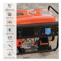 Office Electronics & Batteries | GoGreen Power GG-15200 100 ft. 15 Amps 12 AWG 3-Outlet Heavy Duty Extension Cord - Orange image number 4