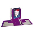 Office Jansan | Avery 79810 Heavy-Duty 3 in. Capacity 11 in. x 8.5 in. 3-Ring View Binder with DuraHinge and Locking One Touch EZD Rings - Purple image number 2