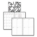 Notebooks & Pads | House of Doolittle 2121-41 Recycled Non-Dated Monthly/Weekly Abstract Faces Planner - Black/White Cover image number 0