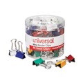 Office Jansan | Universal UNV31027 Binder Clips with Storage Tub - Mini, Assorted (60/Pack) image number 0