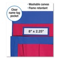 Office Chairs | Carson-Dellosa 158035 15 in. x 19 in. 7 Pockets Chairback Buddy Pocket Chart - Blue/Red image number 3