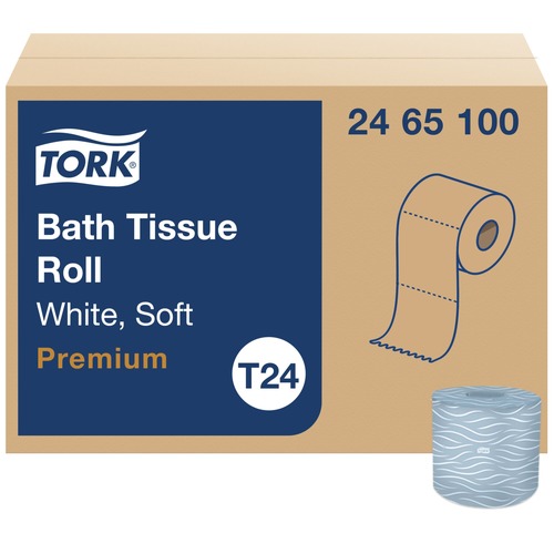 Toilet Paper | Tork 2465100 2-Ply Septic Safe Advanced Bath Tissue - White (80/Carton) image number 0