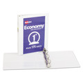Office Jansan | Avery 05806 1 in. Capacity 8.5 x 5.5 Economy View Binder with 3 Round Rings - White image number 1