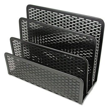 Artistic Urban Collection 6.5 in. x 3.25 in. x 5.5 in. 3 Sections DL to A6 Size Files Punched Metal Letter Sorter - Black