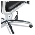 Labor Day Sale! Save $30 off $199! | Alera ALENR4119 Neratoli Series 17.32 in. to 21.25 in. Seat Height 275 lbs. Capacity High-Back Slim Profile Faux Leather Chair - Black Seat/Back, Chrome image number 7