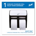 Toilet Paper Dispensers | Scott 44517 11.25 in. x 6.31 in. x 12.75 in. Pro High Capacity Coreless SRB Tissue Dispenser - White (1/Carton) image number 1
