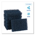 Cleaning Cloths | Boardwalk 88BWK HD 3.5 in. x 5 in. Extra Heavy-Duty Scour Pad - Dark Blue (20/Carton) image number 7