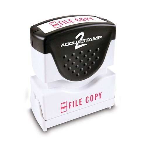 Stamps & Stamp Supplies | ACCUSTAMP2 035596 1.63 in. x 0.5 in. FILE COPY Pre-Inked Shutter Stamp - Red image number 0