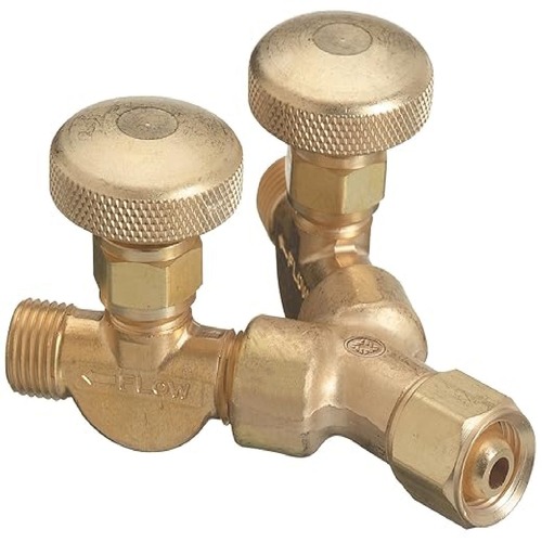 Welding Accessories | Western Enterprises 111 200 PSI 9/16 in. - 18 Female/Male Valved Y-Connection - Brass image number 0