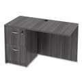  | Alera ALEVA542822GY 15.63 in. x 20.5 in. x 28.5 in. Valencia Series Full Pedestal File Left or Right 2 Legal/Letter-Size File Drawers - Gray image number 3