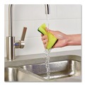 Sponges & Scrubbers | Brillo 21001 Estracell 4.9 in. x 2.9 in. Heavy-Duty Scrub Sponge - Yellow/Green (12/Carton) image number 3
