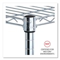 Labor Day Sale! Save $30 off $199! | Alera SW653618SR 36 in. x 18 in. x 72 in. Five-Shelf Wire Shelving Kit with Casters and Shelf Liners - Silver image number 5