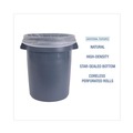 Cleaning & Janitorial Supplies | Boardwalk V6638HNKR01 33 Gallon 14 mic 33 in. x 38 in. Perforated Roll High-Density Can Liners - Natural (25 Bags/Roll, 10 Rolls/Carton) image number 5
