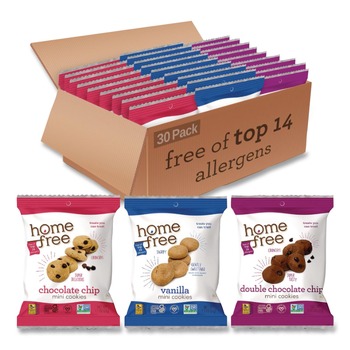 Homefree 1.1 oz/0.95 oz/1.1 oz Gluten Free Mini Cookies Variety Pack (180/Carton)