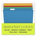 File Folders | Pendaflex 04153X2 ASST 1/5-Cut Tabs 2 in. Capacity Legal Size Extra Capacity Reinforced Hanging File Folders with Box Bottom - Assorted Colors (25/Box) image number 3