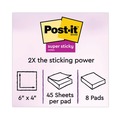 Office & Office Supplies | Post-it Notes Super Sticky 6445-SSP 6 in. x 4 in. Meeting Notes - Energy Boost Collection Colors (8/Pack) image number 1