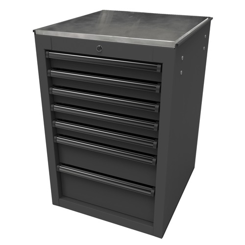 Cabinets | Homak BK08022070 RS Pro 22 in. 7-Drawer Side Cabinet - Black image number 0