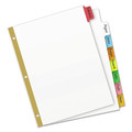 Office Jansan | Avery 23079 11 x 8.5 Write and Erase Big Tab Paper Dividers - White/Assorted Tabs (8-Pieces/Set) image number 1