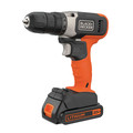 Black & Decker BCD702C1 20V MAX Brushed Lithium-Ion 3/8 in. Cordless Drill Driver Kit (1.5 Ah) image number 2