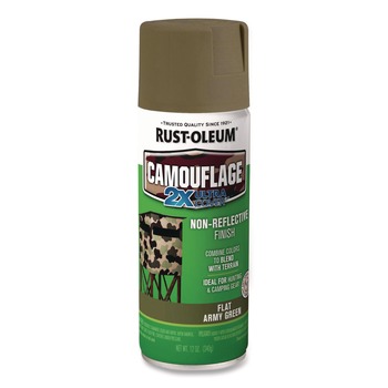 Rust-Oleum 12 oz. Aerosol Can Camouflage Spray Paint - Flat Army Green