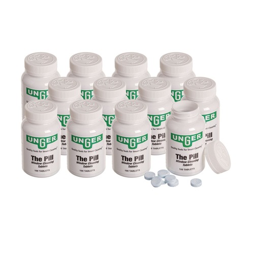 Cleaning & Janitorial Supplies | Unger UNGPLBTL Pill Window Cleaning Tablets (12/Carton) image number 0