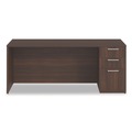Office Desks & Workstations | Alera AE1NZK-S2472UF HRG 72 in. x 24 in. x 29 in. Seville Series Credenza with Right Pedestal - Mahogany image number 1