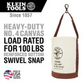 Cases and Bags | Klein Tools 5104S Leather-Bottom Canvas Bucket with Swivel Snap image number 1
