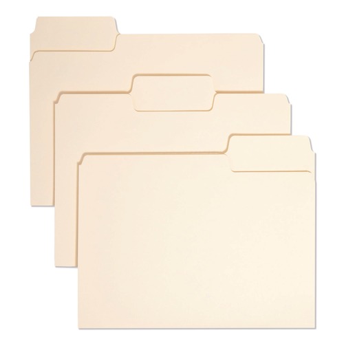 Office Jansan | Smead 10301 1/3-Cut Tabs Assorted Letter Size 0.75 in. Expansion 11-pt SuperTab Top Tab File Folders - Manila (100/Box) image number 0