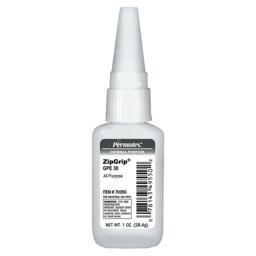 Adhesives and Sealers | Permatex 70350 ZipGrip GPE 30 1 oz. Cyanoacrylate Adhesive image number 0