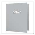 Office Jansan | Oxford 57705 11 in. x 8.5 in. 0.5 in. Capacity Twin-Pocket Folders with 3 Fasteners - Gray (25/Box) image number 1