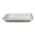 Food Trays, Containers, and Lids | GEN 4PWH 9.5 in. x 7.19 in. x 1.2 in. #4P Meat Trays - White (500/Carton) image number 2