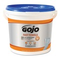 Cleaning & Janitorial Supplies | GOJO Industries 6299-02 FAST TOWELS 9 in. x 10 in. Hand Cleaning Towels - Fresh Citrus, Blue (225/Bucket, 2 Buckets/Carton) image number 0