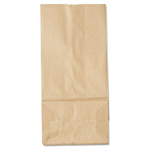 Storage Accessories | Ross & Wallace Paper Products 100305500PK/BL 5.25 in. x 3.38 in. x 10.94 in. #5 Size Grocery Paper Bags - Kraft (500/Bundle) image number 0