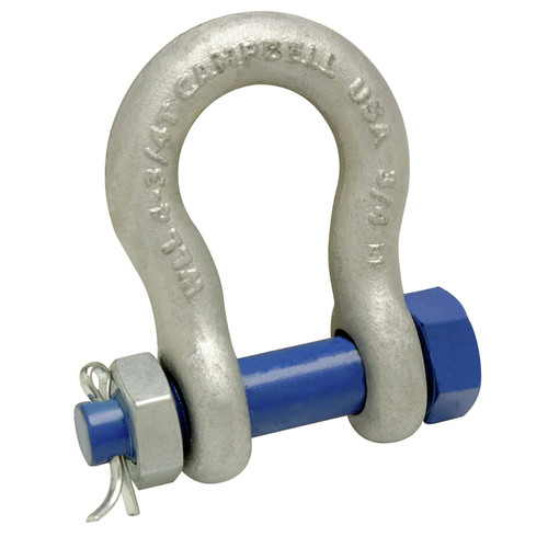 Material Handling | Campbell 5391435 999-G Series 7/8 in. 6 1/2 Ton Anchor Shackles Bail  with Safety Pin Shackle image number 0