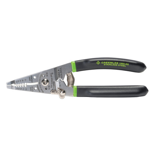 Save an extra 10% off this item! | Greenlee 52064582 10-18AWG Pro Curve Handled Stainless Wire Stripper/Cutter image number 0