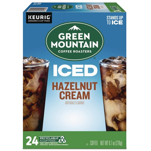 Bulk Savings Pricing 1 | Green Mountain Coffee 5000359624 Brew Over Ice Coffee K-Cups - Hazelnut Cream (24/Box) image number 0