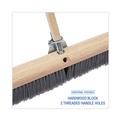 Cleaning & Janitorial Supplies | Boardwalk BWK20436 3 in. Flagged Polypropylene Bristles 36 in. Brush Floor Brush Head - Gray image number 2