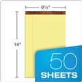 Office Jansan | TOPS 7572 The Legal Pad 8.5 in. x 14 in. Ruled Perforated Pads - Wide/Legal, Canary Yellow (1-Dozen) image number 3