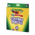 Pens | Crayola 68-4050 3.3 millimeter 2B Long-Length Colored Pencil Set - Assorted Lead/Barrel Colors (50/Box) image number 6