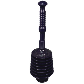 Impact Deluxe Professional 11.2 in. x 6 in. Polyethylene Plunger - Black