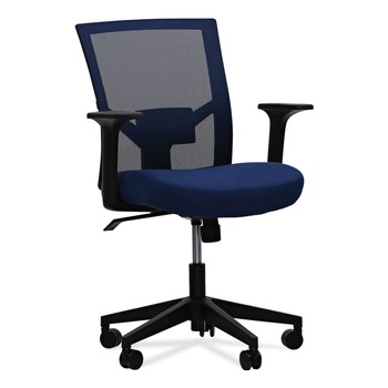 Alera 17.32 in. to 21.1 in. Seat Height Mesh Back Task Chair Supports Up to 275 lb - Navy Seat/Navy Back
