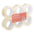 Universal UNV73000 Quiet Tape 3 in. Core 1.88 in. x 110 yds. Box Sealing Tape - Clear (6/Pack) image number 1